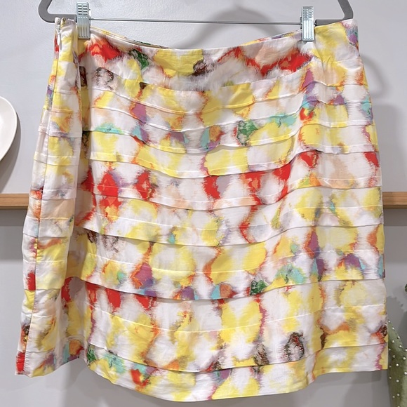 Ann Taylor Pleated Silk Blend Mini Skirt, Size 18 - Picture 3 of 11